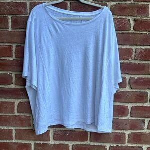 Eileen Fisher $128 Organic Linen Jersey Dolman Sleeve Round Neck t-shirt 3X